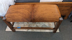 Amish 3' Cherry and Hide Bench