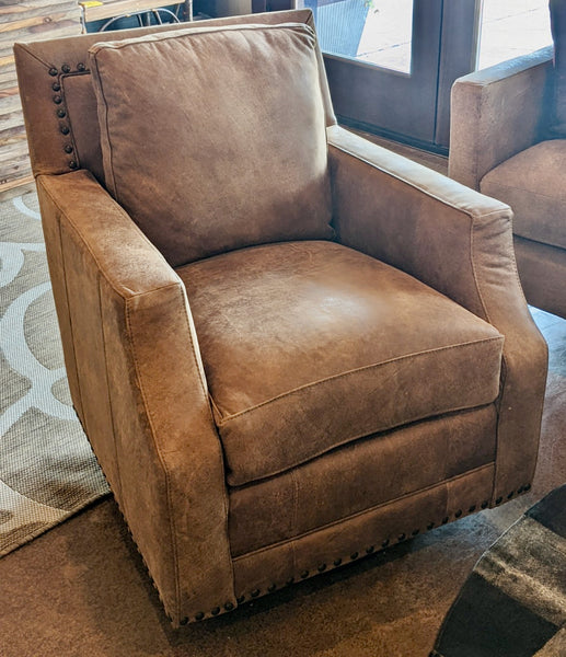 Blue Ridge Leather Swivel Chair