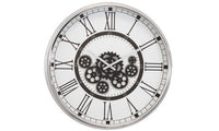 Black and White Gear Clock