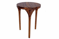 Round Sheesham End Table