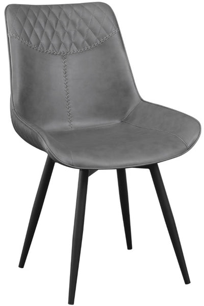 Grey Leatherette Swivel Chair