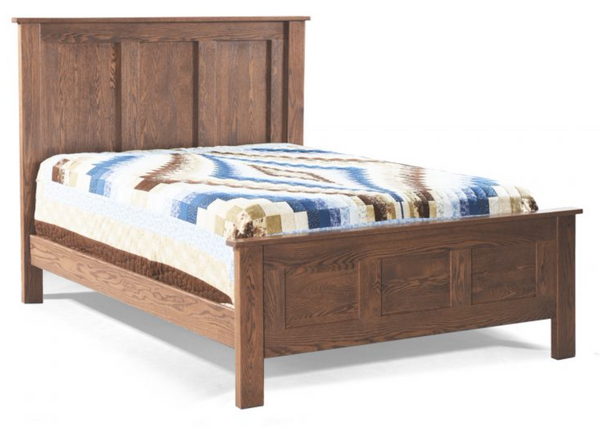 Franklin Oak Panel Queen Bed