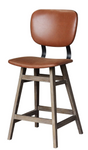 Fraser Tan Brown Leather Counter Stool