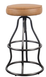 Bowie Adjustable Leather Bar Stool